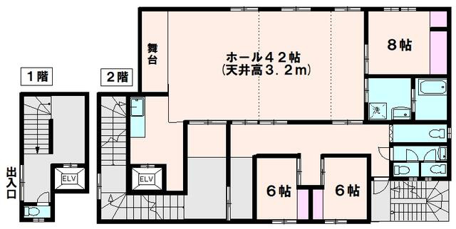 南大沢 2階 デイサービス居抜き 天高3.2mの物件写真